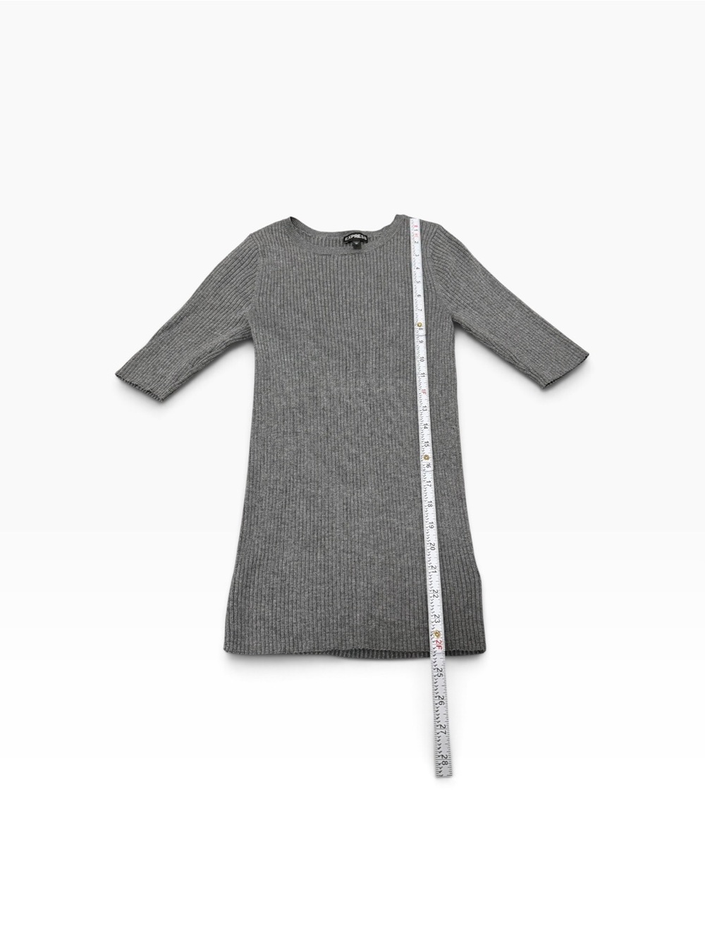 Express Ribbed Elbow Sleeve Sweater - Picture 5 of 7